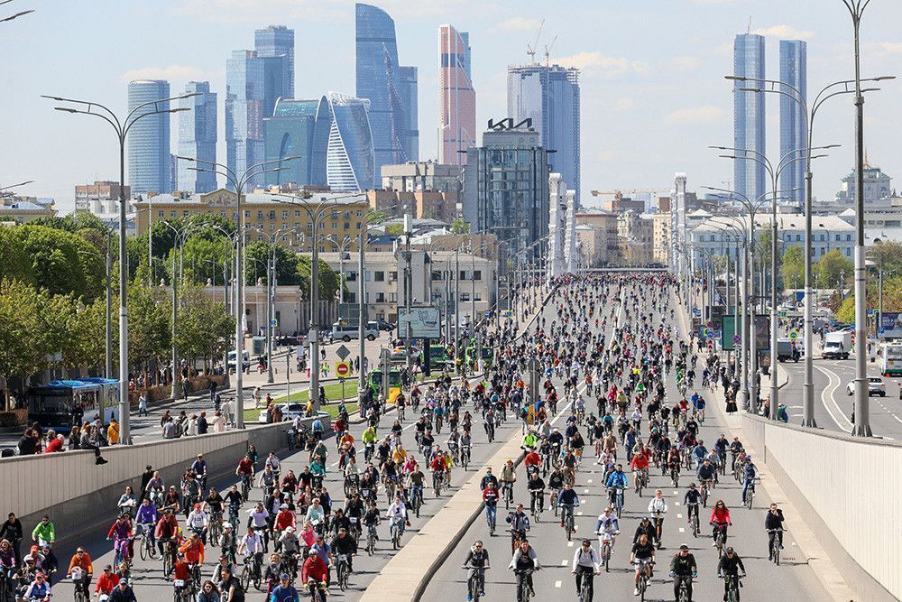 В Москве прошел весенний велофестиваль. Фотогалерея